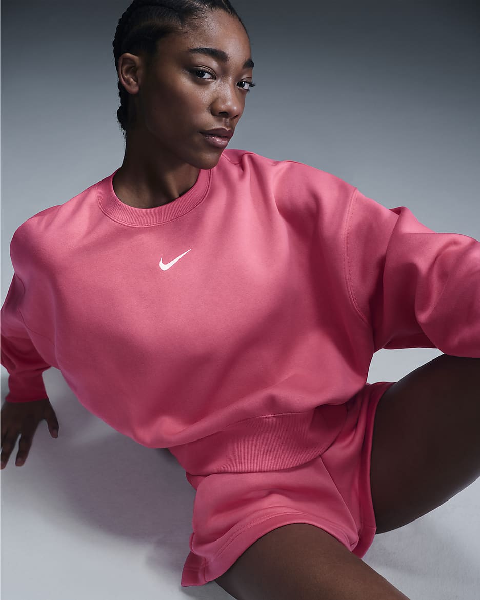 Pink nike crewneck sale